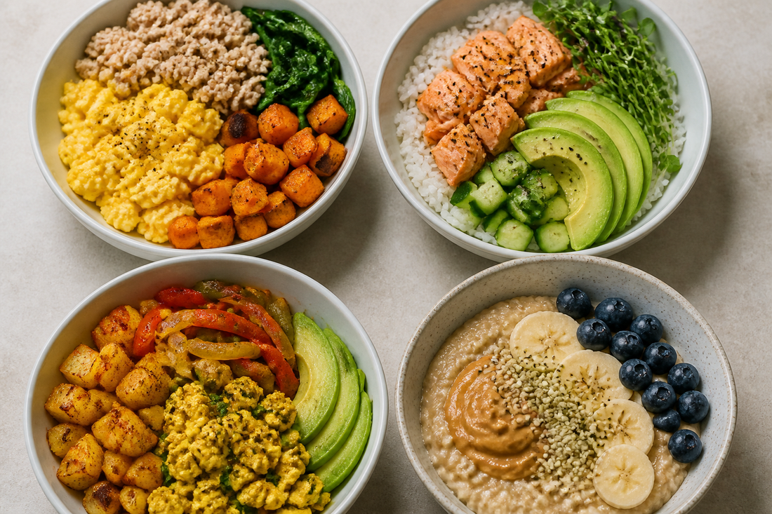 5 High Protein Gluten Free Dairy Free Breakfast Bowls